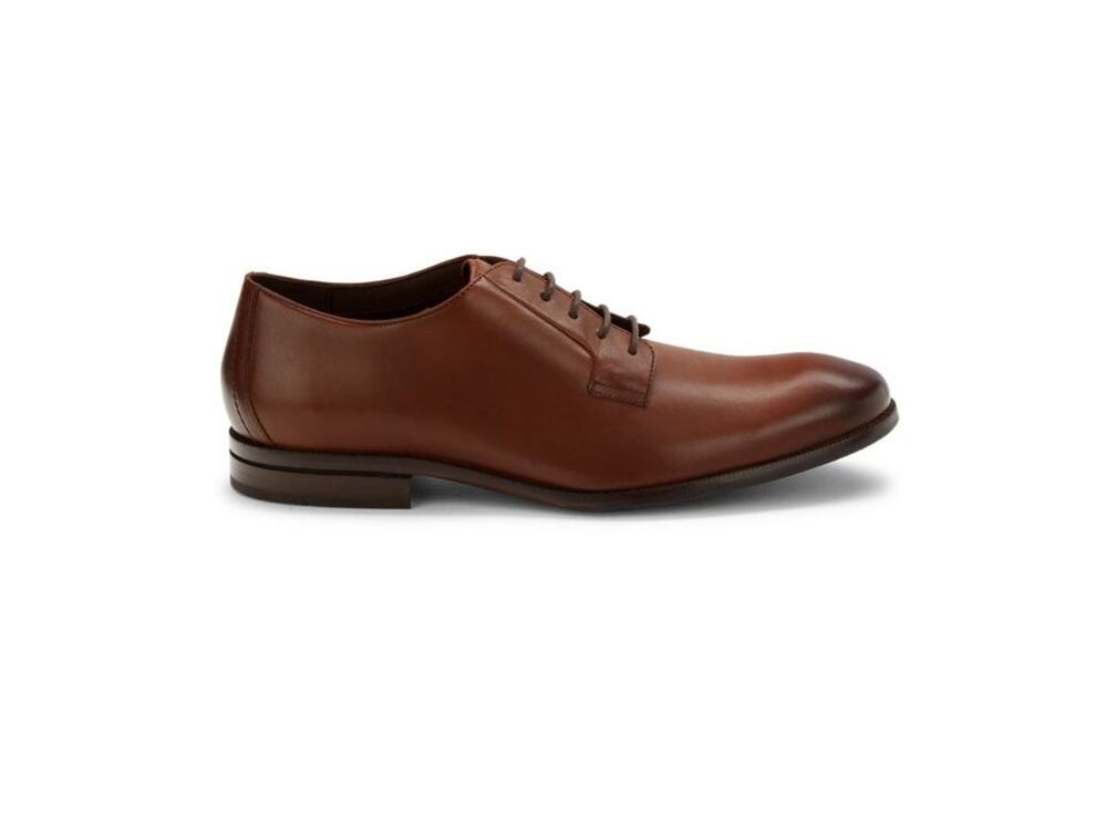 $350 NIB Cole Haan Brown Sawyer Polished Leather Derbys Oxford Dress Shoes 8 D